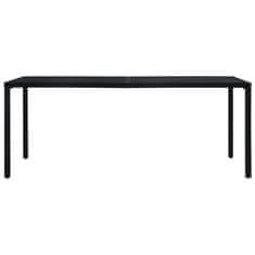 Vidaxl Vrtna miza črna 180x83x72 cm jeklo