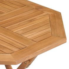 Vidaxl Zložljiva vrtna miza 85x85x76 cm trdna tikovina