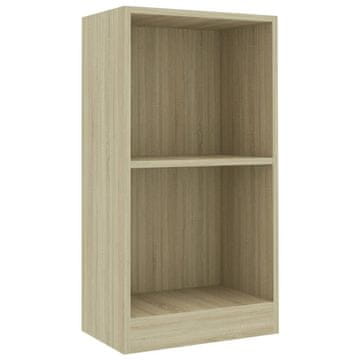 Vidaxl Knjižna polica sonoma hrast 40x24x75 cm iverna plošča