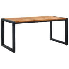 Vidaxl Vrtna miza z nogami U oblike 160x80x75 cm trden akacijev les