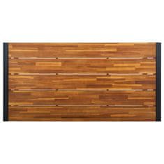 Vidaxl Vrtna miza z nogami U oblike 160x80x75 cm trden akacijev les