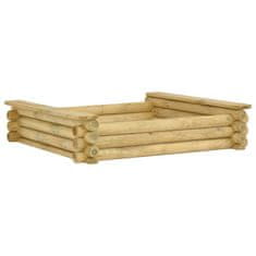 Vidaxl Peskovnik 120x120x27 cm impregnirana borovina