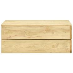 Vidaxl Vrtna miza 75x75x31 cm impregnirana borovina