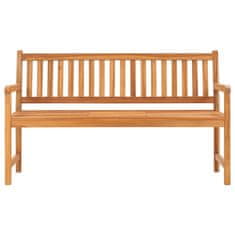 Vidaxl Vrtna klop za 3 osebe z mizico 150 cm trdna tikovina