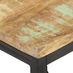 Vidaxl Klubska mizica 110x60x35 cm iz trdnega predelanega lesa