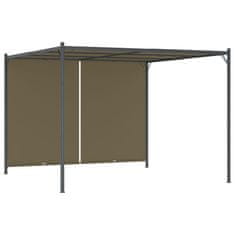 Vidaxl Vrtna pergola z zložljivo streho 3x3 m taupe 180 g/m2