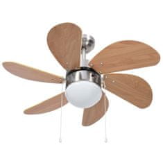 shumee Stropni ventilator z lučjo 76 cm svetlo rjav