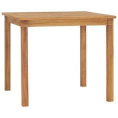 Vidaxl Vrtna jedilna miza 85x85x75 cm trdna tikovina