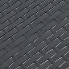 Vidaxl Vrtna miza antracitna 58x58x41 cm PP
