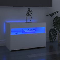 Vidaxl TV omarica z LED lučkami visok sijaj bela 60x35x40 cm