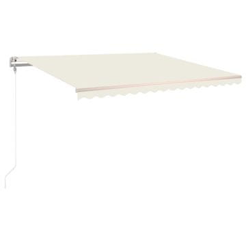 Vidaxl Avtomatsko zložljiva tenda 450x300 cm krem