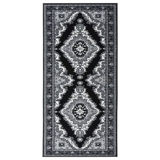 Greatstore Tepih tekač BCF črn 100x200 cm