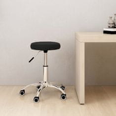 shumee Vrtljiv pisarniški stol črn žamet