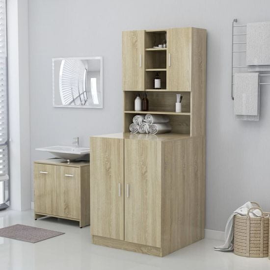 Vidaxl Omara za pralni stroj sonoma hrast 71x71,5x91,5 cm