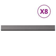 Vidaxl Stenske obloge 8 kosov sive 170x15 cm WPC