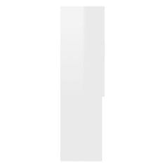 Vidaxl Omara za pralni stroj visok sijaj bela 70,5x25,5x90 cm