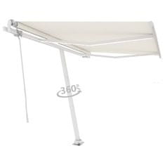 Vidaxl Avtomatska tenda LED + senzor 350x250 cm krem