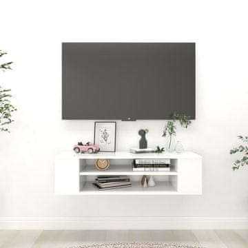 Vidaxl vidaXL Stenska TV omarica bela 100x30x26,5 cm lesena