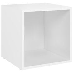Vidaxl TV omarica bela 37x35x37 cm iverna plošča