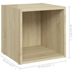 Vidaxl TV omarice 2 kosa sonoma hrast 37x35x37 cm iverna plošča
