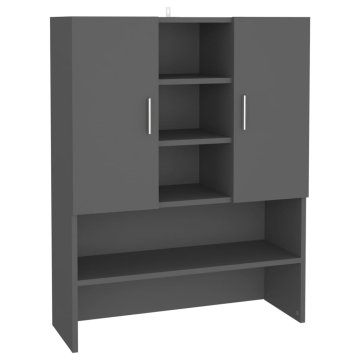 Vidaxl Omara za pralni stroj siva 70,5x25,5x90 cm