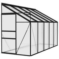 Vidaxl Rastlinjak antraciten iz aluminija 6,23 m³