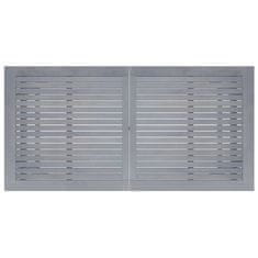 Vidaxl Vrtna jedilna miza siva 140x70x73,5 cm trden akacijev les