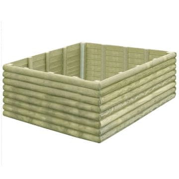 Vidaxl Visoka greda 150x150x48 cm impregnirana borovina 19 mm
