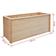 Vidaxl Visoka greda 200x50x80 cm borovina 19 mm