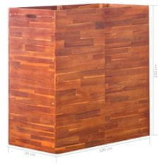 Vidaxl Visoka greda iz akacijevega lesa 100x50x100 cm