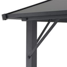 Vidaxl Paviljon s streho aluminij 3x3 m črn