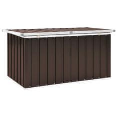 Vidaxl Vrtna škatla za shranjevanje rjava 129x67x65 cm
