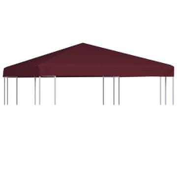 Vidaxl Streha za paviljon 310 g/m² 3x3 m bordo