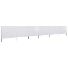 Vidaxl 6-panelni vetrobran tkanina 800x160 cm peščeno bel