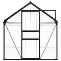 Vidaxl Rastlinjak antraciten iz aluminija 9,31 m2