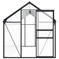 Vidaxl Rastlinjak antraciten iz aluminija 9,31 m2