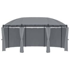 Vidaxl Paviljon z zavesami 520x349x255 cm antraciten