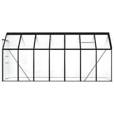Vidaxl Rastlinjak antraciten iz aluminija 8,17 m2
