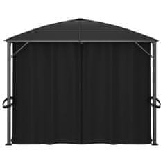 Vidaxl Paviljon z zavesami 400x300x265 cm antraciten