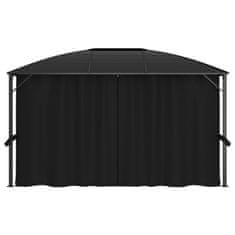 Vidaxl Paviljon z zavesami 400x300x265 cm antraciten