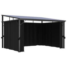 Vidaxl Paviljon z zaveso 405x294x244 cm antraciten
