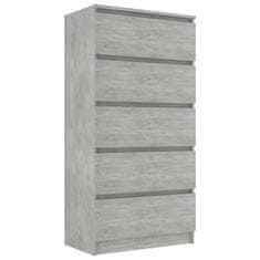 Vidaxl Predalnik betonsko siv 60x35x121 cm iverna plošča