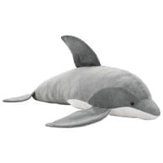 Vidaxl Plišasta igrača delfin siv