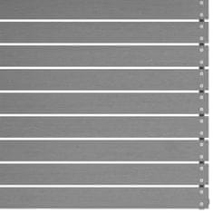 Vidaxl Vrtni sredinski kavč siva trdna borovina