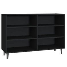 Vidaxl Komoda črna 103,5x35x70 cm iverna plošča