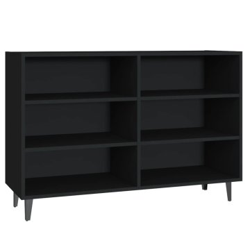 Vidaxl Komoda črna 103,5x35x70 cm iverna plošča