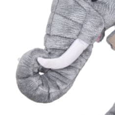 Greatstore Stoječa plišasta igrača slon sive barve XXL