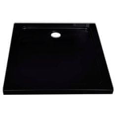 Vidaxl Pravokotna ABS tuš kad črna 80x90 cm