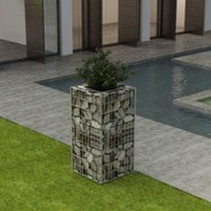 Vidaxl Visoka greda gabion jeklo 50x50x100 cm