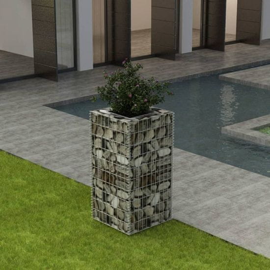 Vidaxl Visoka greda gabion jeklo 50x50x100 cm